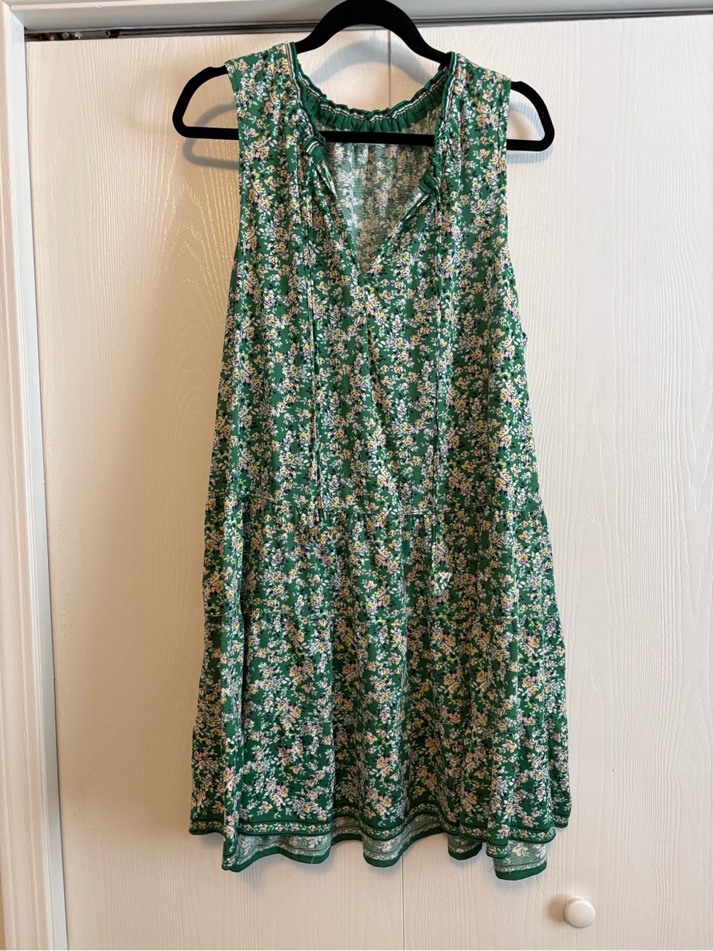 Max Studio Green Floral Sleeveless Sundress